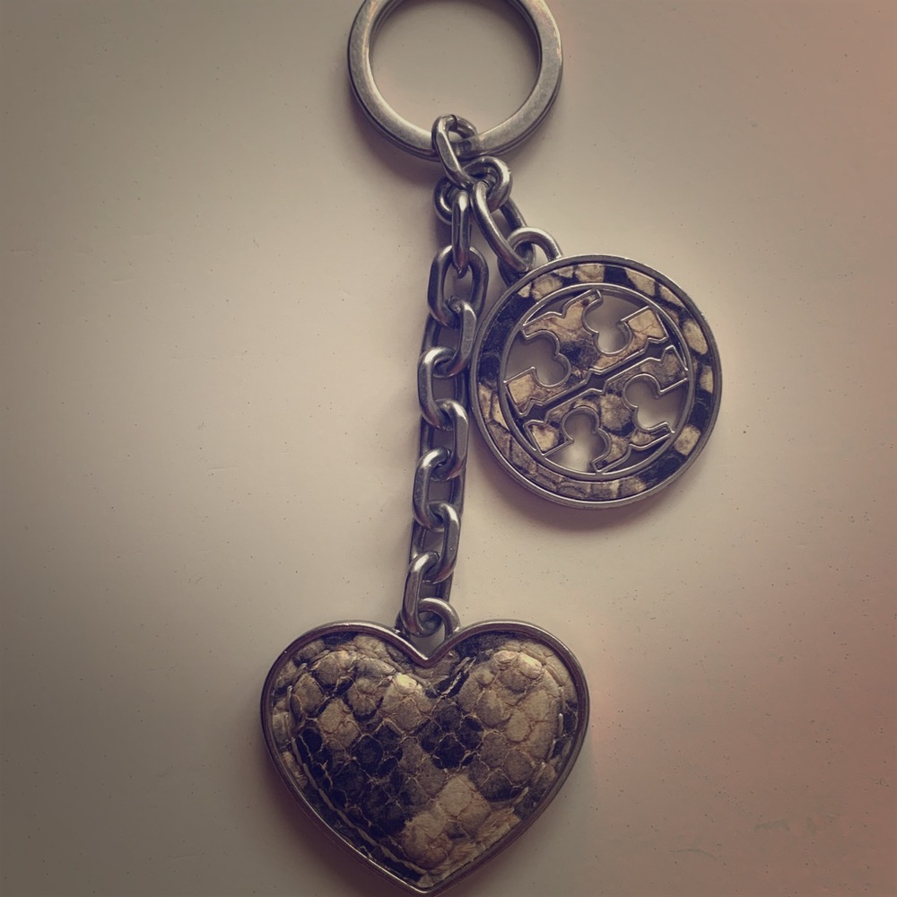 Tory Burch python key chain